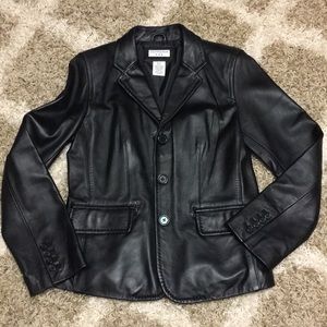 Leather blazer